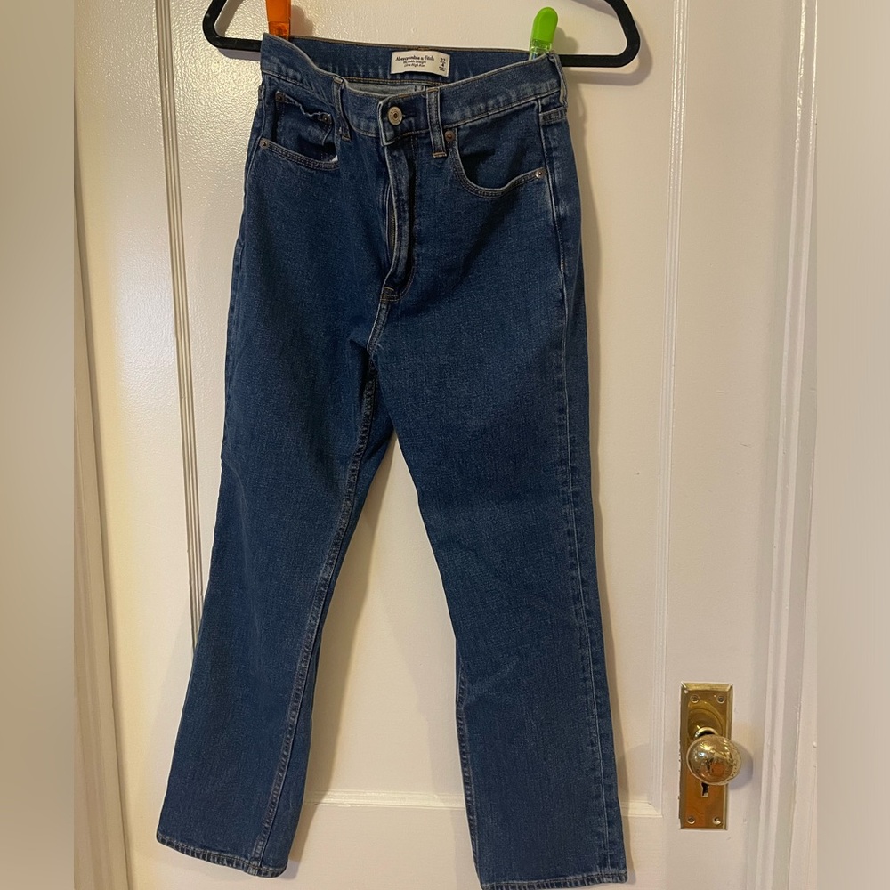Abercrombie, Ankle Straight Ultra High Rise
